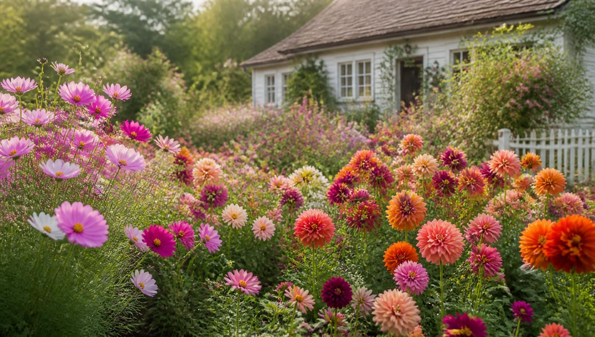 Cottage garden in full bloom