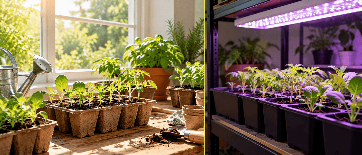 How Much Light Do Seedlings Need? Sunlight vs. Grow Lights Explained