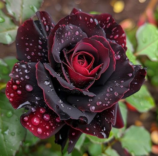 Black and red rose flower seeds