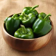 Summer Vegetable Capsicum Green Seeds grown for fresh Green Peppers